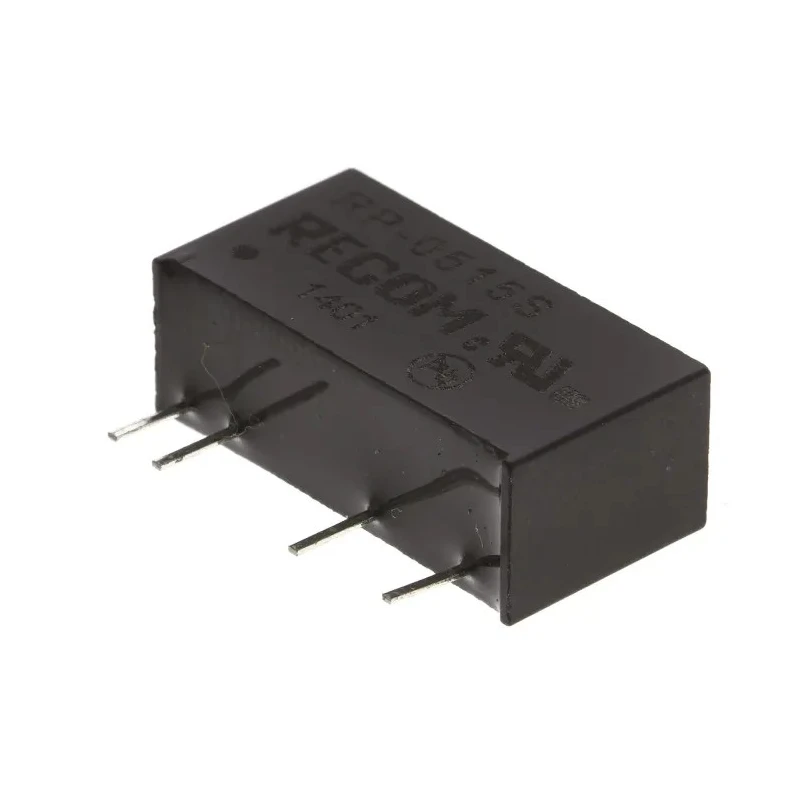Recom DC/DC Converter with 15V Output, 66 mA Current, 5V DC Input, 1W Power, Through Hole Mount RP-0515S