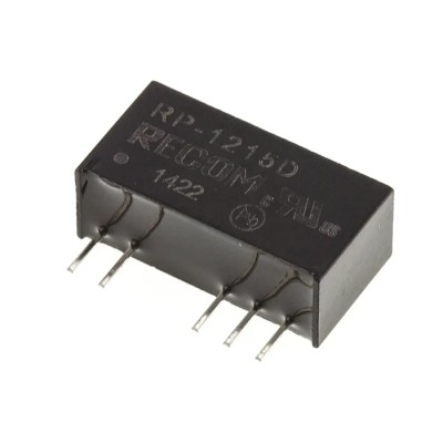 Recom DC/DC Converter 15 V DC Output 33 mA 10.8-13.2 V DC Input 1 W Power Through Hole RP-1215D