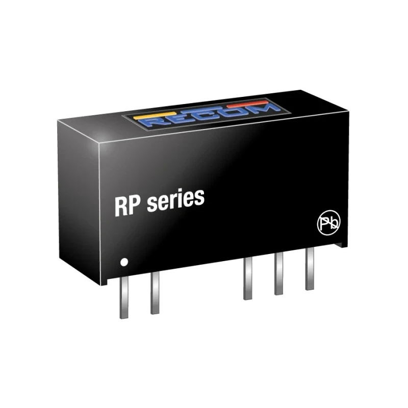 Recom DC/DC Converter 15 V DC Output 33 mA 10.8-13.2 V DC Input 1 W Power Through Hole RP-1215D