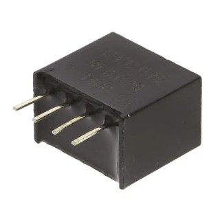 Recom DC/DC Converter 12V DC Output, 167mA, 5V DC Input, 2W Power, SIP4 Through Hole Package RI-0512S
