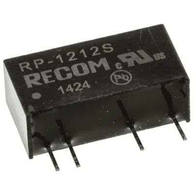 Recom DC/DC Converter, 12V DC Output, 84 mA, 13.2V DC Input Max, 10.8V DC Input Min, Through Hole SIP Package, 1W RP-1212S
