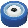 LAG White Blue Polyurethane Trolley Wheel 100mm Diameter 40mm Width 250kg Load Capacity Roller Bearing 35058