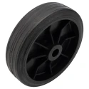Tente Black Rubber Trolley Wheel 150mm Diameter 40mm Width Plain Bore Hub URO150/40X15LM44BLACK