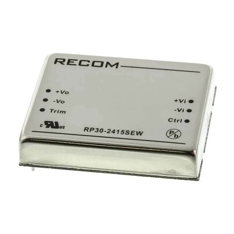 Recom DC/DC Converter , 15V DC Output, 2A Output Current, 24V DC Max Input, 10V DC Min Input, 30W Power, Through RP30-EW