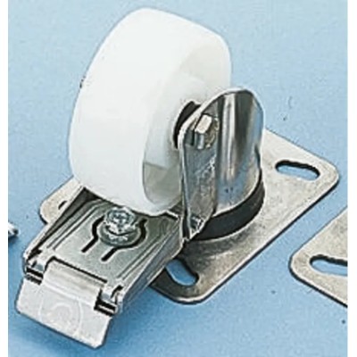 LAG Braked Swivel Castor 300 kg Load Capacity 125 mm Polyamide Wheel Stainless Steel Frame 33633 FR