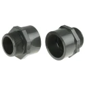 Georg Fischer Plastic Pipe Fitting Straight Adapter 2 in PVC-U Grey 76mm Length 721911711