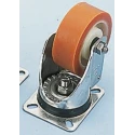 LAG Swivel Castor, 250 kg Capacity, 100 mm Polyurethane Wheel, Stainless Steel Frame, Roller Bearing, Model 20628