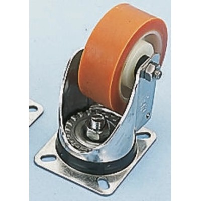 LAG Swivel Castor, 250 kg Capacity, 100 mm Polyurethane Wheel, Stainless Steel Frame, Roller Bearing, Model 20628