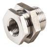 Legris Pneumatic Fitting Stainless Steel Bulkhead Adapter Straight Hexagon Female G 1/4 in 1817 00 13