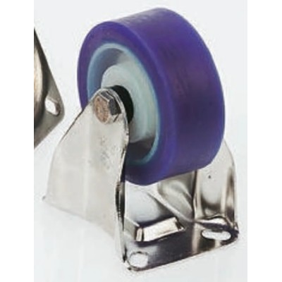 LAG Fixed Castor, 370 kg Load Capacity, 150 mm Polyurethane Wheel, Stainless Steel Frame, Model 35621