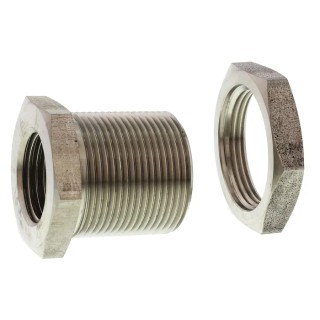 Legris Pneumatic Fitting Stainless Steel Straight Hexagon Bulkhead Adapter Female G 1/2 in 1817 00 21
