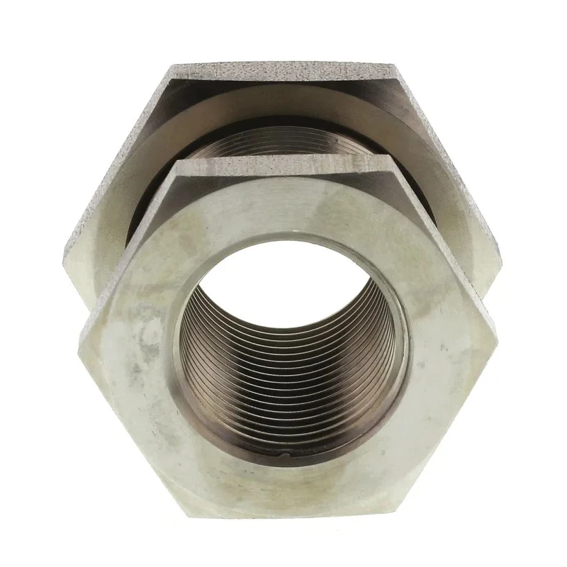 Legris Pneumatic Fitting Stainless Steel Straight Hexagon Bulkhead Adapter Female G 1/2 in 1817 00 21
