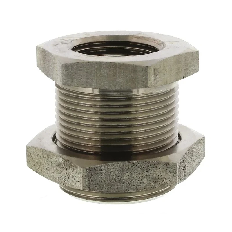 Legris Pneumatic Fitting Stainless Steel Straight Hexagon Bulkhead Adapter Female G 1/2 in 1817 00 21