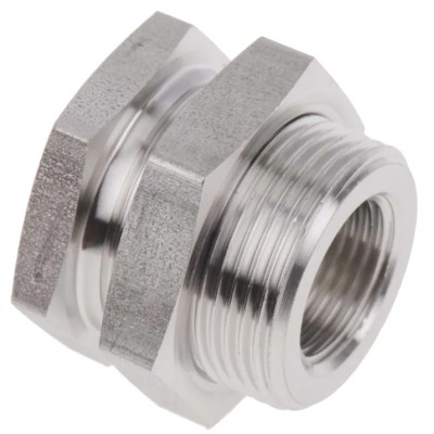 Legris Pneumatic Fitting Stainless Steel Pipe Fitting Straight Hexagon Bulkhead Adapter Female G 3/8 in 1817 00 17
