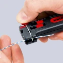 Knipex Mini Stripping Tool 0.3 to 1 mm² Plastic Handle, Burnished Finish, 100mm Length 12 80 100 SB