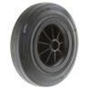 Tente Black Rubber Trolley Wheel 200mm Diameter 50mm Width 20mm Bore Plain Bore Hub 205 kg Load Capacity PVO200/50X20LM58