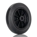 Tente Black Rubber Trolley Wheel 250kg Load Capacity 250mm Diameter 50mm Width Polypropylene Hub Roller PVR250/50X20LM58
