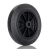 Tente Black Rubber Trolley Wheel 250kg Load Capacity 250mm Diameter 50mm Width Polypropylene Hub Roller PVR250/50X20LM58
