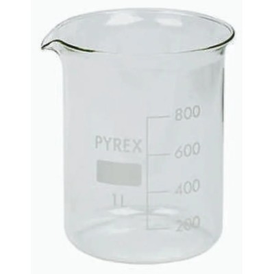 RS PRO Borosilicate Glass Laboratory Beaker 600ml Capacity 125mm Length 461-1137