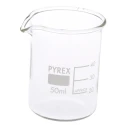 RS PRO Borosilicate Glass 50ml Beaker with Flat Bottom and Measurement Markings 461-1086