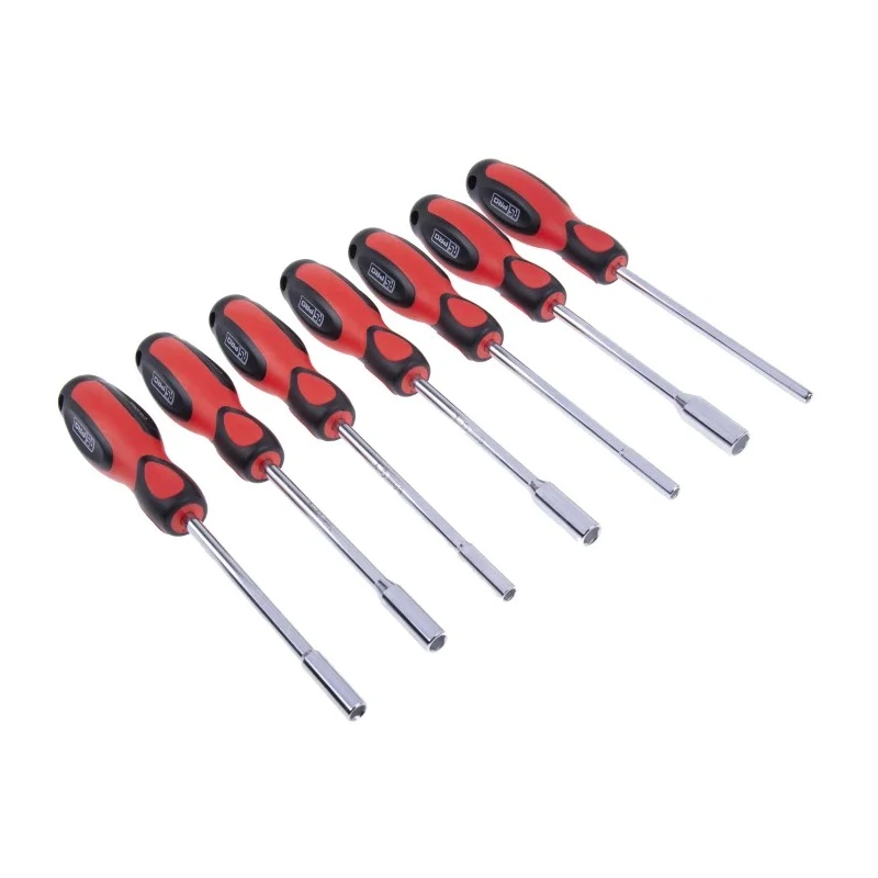 RS PRO Nut Spinner Nut Driver Set, Tip Size 4 to 10 mm, 125 mm Blade Length, 226 mm Overall Length 460-1758
