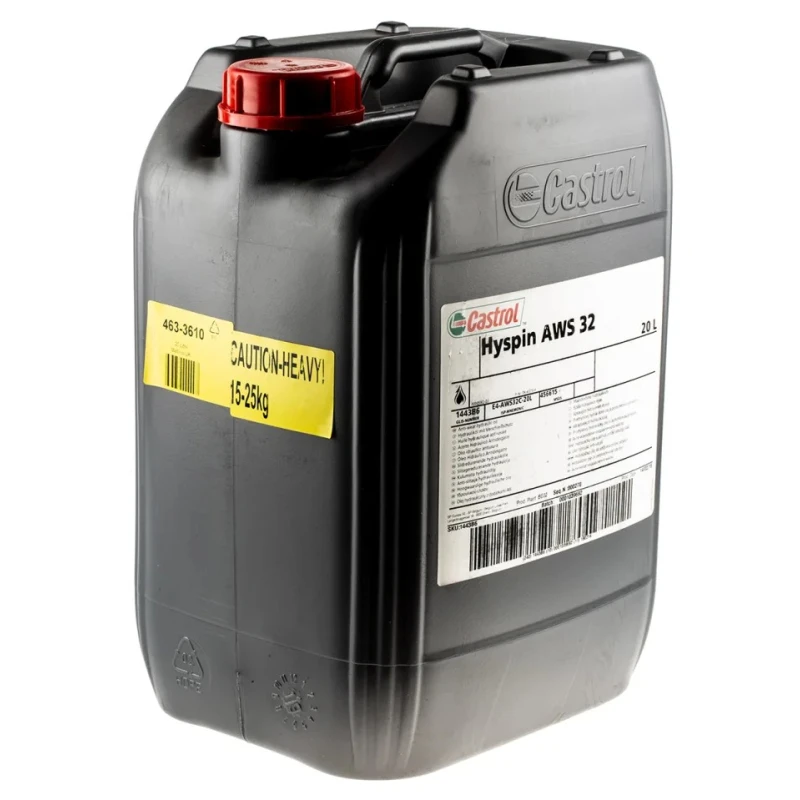 Castrol Hydraulic Fluid 20L High-Quality Solvent-Refined Mineral Oil for Hydraulic Pumps and Motors 6167 2800