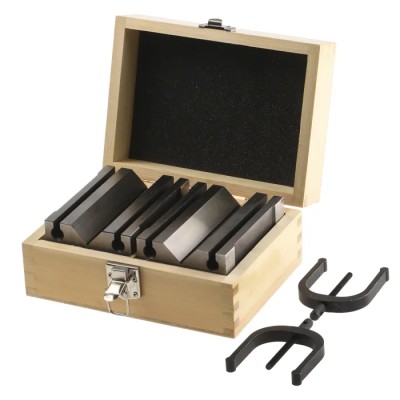 RS PRO Chrome Steel 70 mm V-Block with 124 mm Length and 63.6 mm Clamping Capacity 460-1102