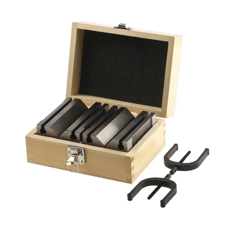 RS PRO Chrome Steel 70 mm V-Block with 124 mm Length and 63.6 mm Clamping Capacity 460-1102