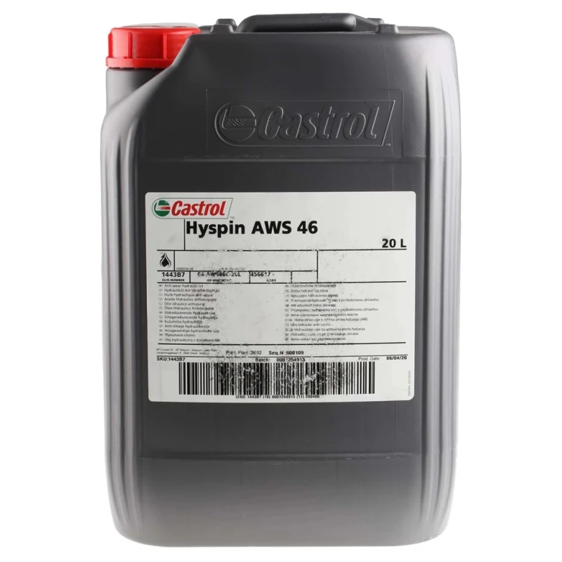 Castrol High-Quality Mineral Oil-Based Hydraulic Fluid 20L 6168 2800