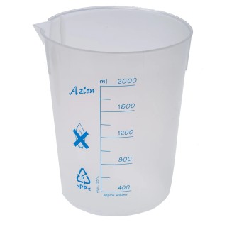 RS PRO Polypropylene Laboratory Beaker 2L Capacity, 188mm Length, ISO 7056 461-0190