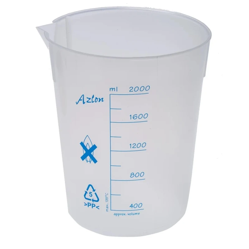 RS PRO Polypropylene Laboratory Beaker 2L Capacity, 188mm Length, ISO 7056 461-0190