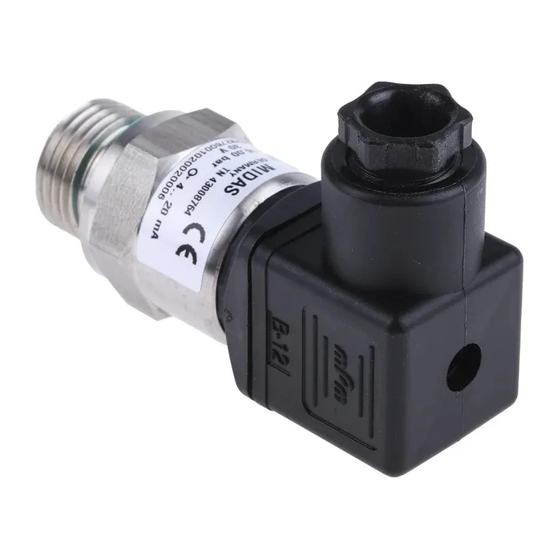 Jumo MIDAS Series Pressure Sensor 0 bar to 16 bar, Accuracy 0.5%, 15-24V DC Supply 401001/000-460-405-523-20-601-61/000