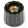 RS PRO Black Plastic Collet Potentiometer Knob 21.3 mm Diameter 17.1 mm Height for 6 mm Circular Shaft 463-8508