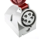 MENNEKES Industrial Power Socket Wall Mount 16A, 415V, 5 Poles, IP44 Red IP44