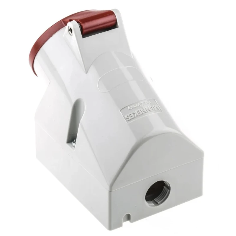 MENNEKES Industrial Power Socket Wall Mount 16A, 415V, 5 Poles, IP44 Red IP44