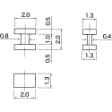 Mac 8 Gold Terminal Post Brass Body Insulated, Compliant to BS EN 61340-5-1:2007, UL, ANSI/ESD S20.20:2014 HK-3-G