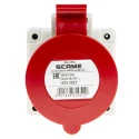 Scame Industrial Power Connector 32A 415V IP44 Red Panel Mount 3P+N+E Optima IP44