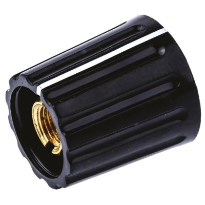 NEUTRAL 14.7 mm Knob Diameter Black Potentiometer Knob for 6 mm Shaft Screw Fix 463-8514