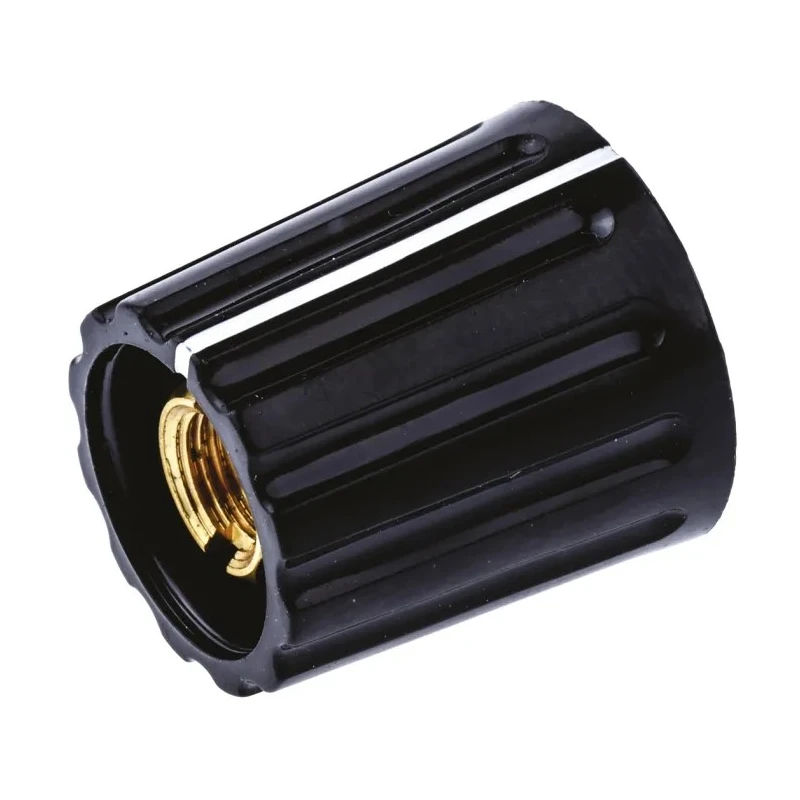 NEUTRAL 14.7 mm Knob Diameter Black Potentiometer Knob for 6 mm Shaft Screw Fix 463-8514