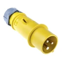 MENNEKES AM-TOP IP44 Yellow Cable Mount 3P Straight Industrial Power Connector 16A 110V Phase Inverter 