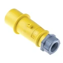 MENNEKES AM-TOP IP44 Yellow Cable Mount 3P Straight Industrial Power Connector 16A 110V Phase Inverter 