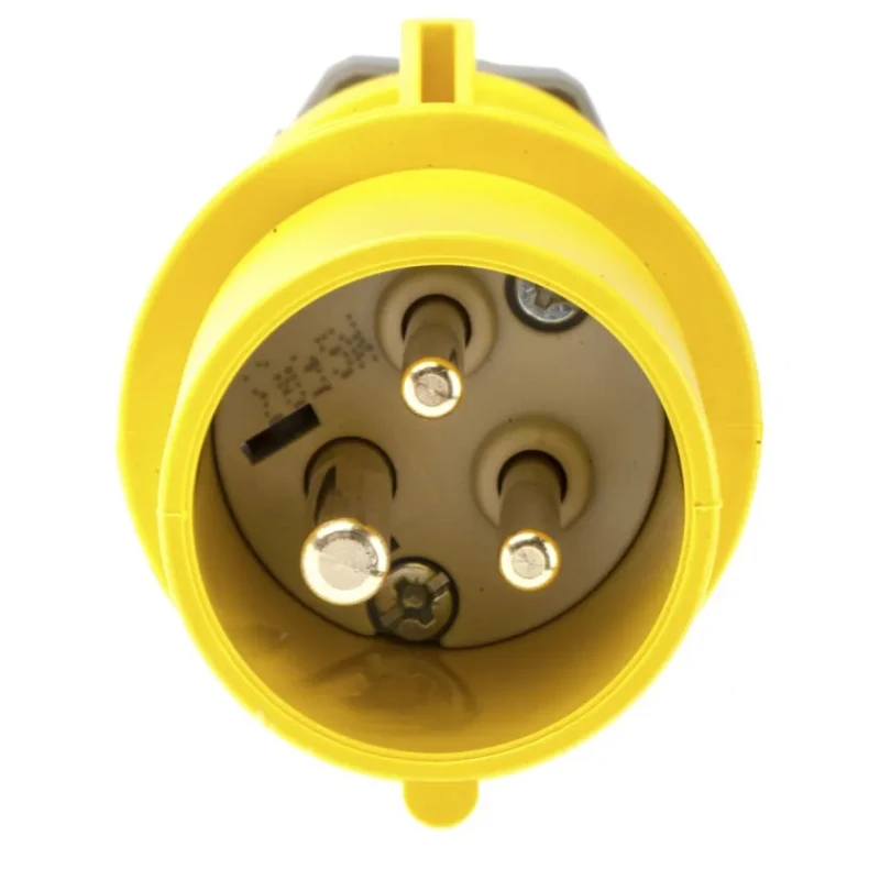 MENNEKES AM-TOP IP44 Yellow Cable Mount 3P Straight Industrial Power Connector 16A 110V Phase Inverter 