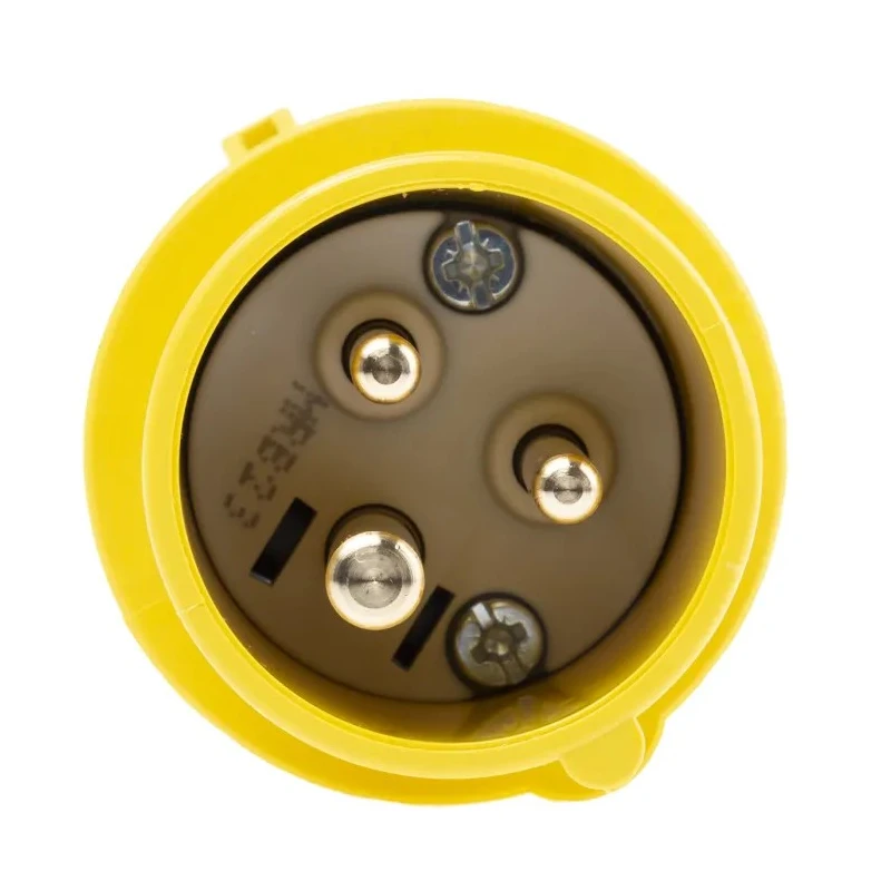 MENNEKES AM-TOP IP44 Yellow Cable Mount 3P Straight Industrial Power Connector 16A 110V Phase Inverter 