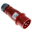 MENNEKES AM-TOP IP44 Red Cable Mount 4P Straight Industrial Power Connector, 16A, 400V IP44