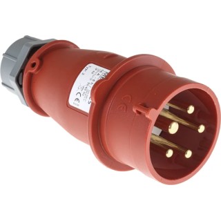 MENNEKES AM-TOP IP44 Red Cable Mount 3P+N+PE Straight Industrial Power Connector 16A 400V IP44 IP44