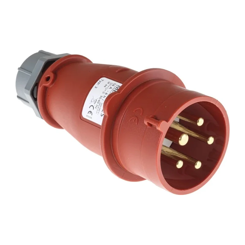MENNEKES AM-TOP IP44 Red Cable Mount 3P+N+PE Straight Industrial Power Connector 16A 400V IP44 IP44