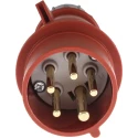 MENNEKES AM-TOP IP44 Red Cable Mount 3P+N+PE Straight Industrial Power Connector 16A 400V IP44 IP44