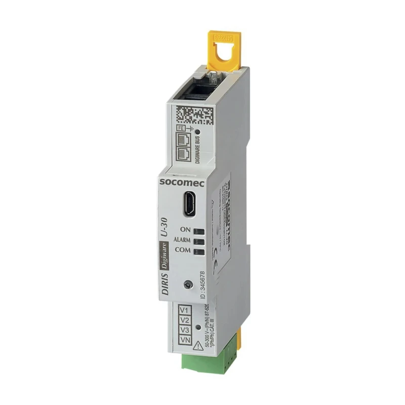 Socomec 3 Phase Electronic Digital Energy Meter DIRIS Digiware U-30 Series 90mm Height 18mm Width 48290102