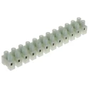 RS PRO Non-Fused Terminal Block 12-Way 10mm² Wire 50A Screw 400V Nylon Housing 464-9700