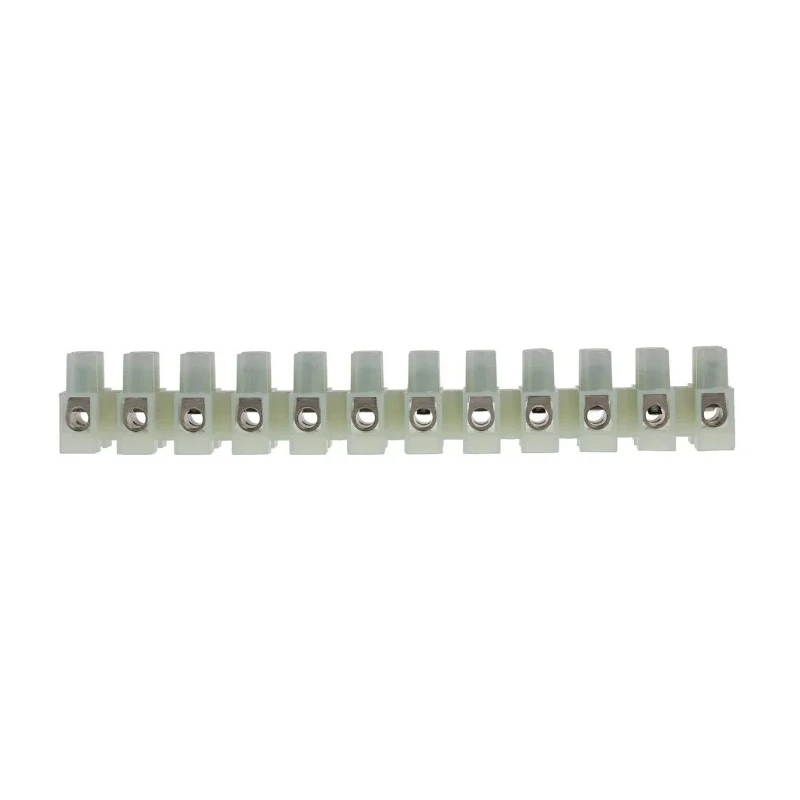 RS PRO Non-Fused Terminal Block 12-Way 10mm² Wire 50A Screw 400V Nylon Housing 464-9700